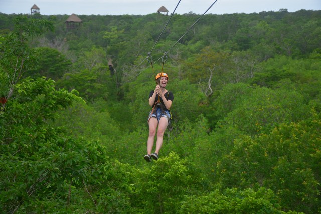 Ziplining in Cancun